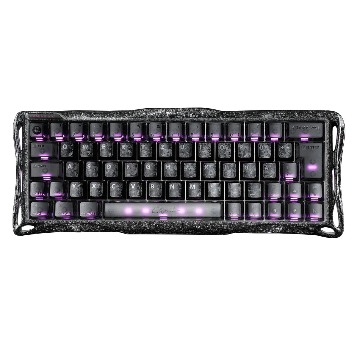 GravaStar Mercury V60 Pro 60% klawiatura do gier z efektem Hall, układ QWERTZ, częstotliwość 8000Hz, klawiatura z szybkim spustem, 0,005mm RT, magnetyczne przełączniki, SnapKey, aluminiowe CNC