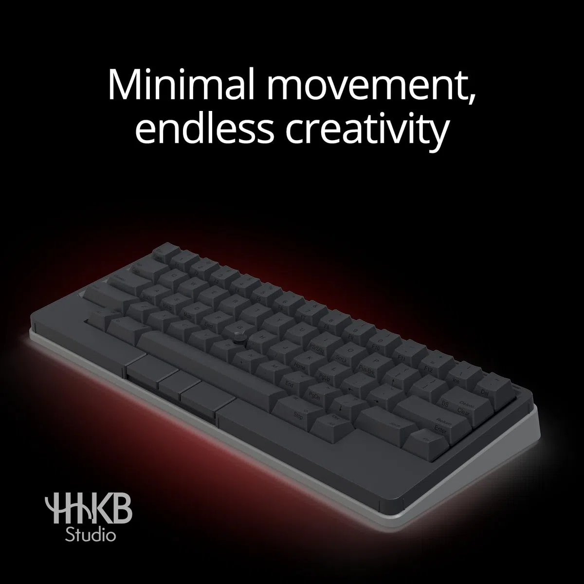HHKB - Klawiatura Happy Hacking Keyboard Studio (Bezprzewodowa, Bluetooth, Przewodowa, USB-C, Cicha, Mac, Windows, Snow (Czysta biel), Drukowane nakładki klawiszy (CHARCOAL/CZARNY))