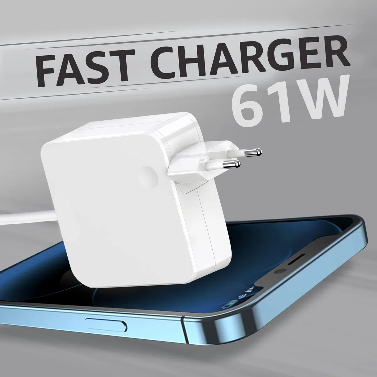 MacBook zasilacz 61 W/kabel USB C (USB), ładowarka/kompatybilny z MacBook Air 13" (2018, 2019, 2020, 2021), Pro (2017 2018 2019 2020 2021) 13 cali, iPad Pro, Huawei, Xiaomi, Dell/adapter sieciowy