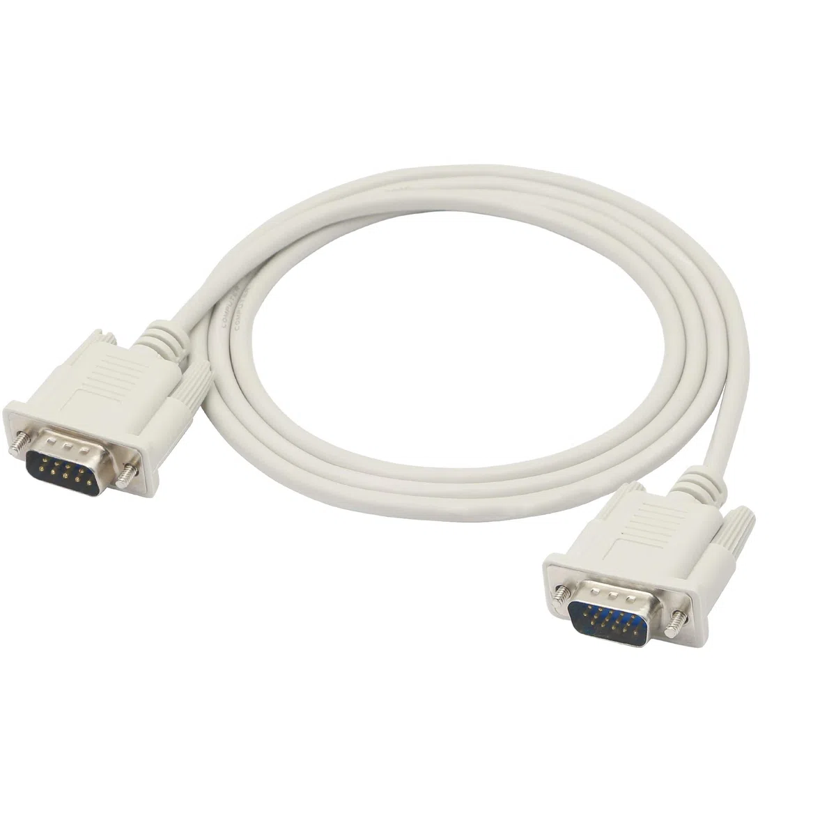 DB9 do VGA kabel DB9 9-pinowy męski na VGA wideo 15-pinowy męski kabel szeregowy RS232 do VGA kabel przejściowy, do komputera, drukarek, skanerów (1,4 m)