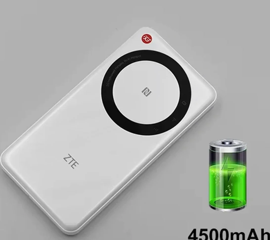 ZTE 5G Pocket WiFi U30 Air 4500mAh Type-C 867Mb/s 2,4/5 GHz Dual Band Przenośny Hotspot 5G 4G LTE Karta SIM Mobilny router - Biały