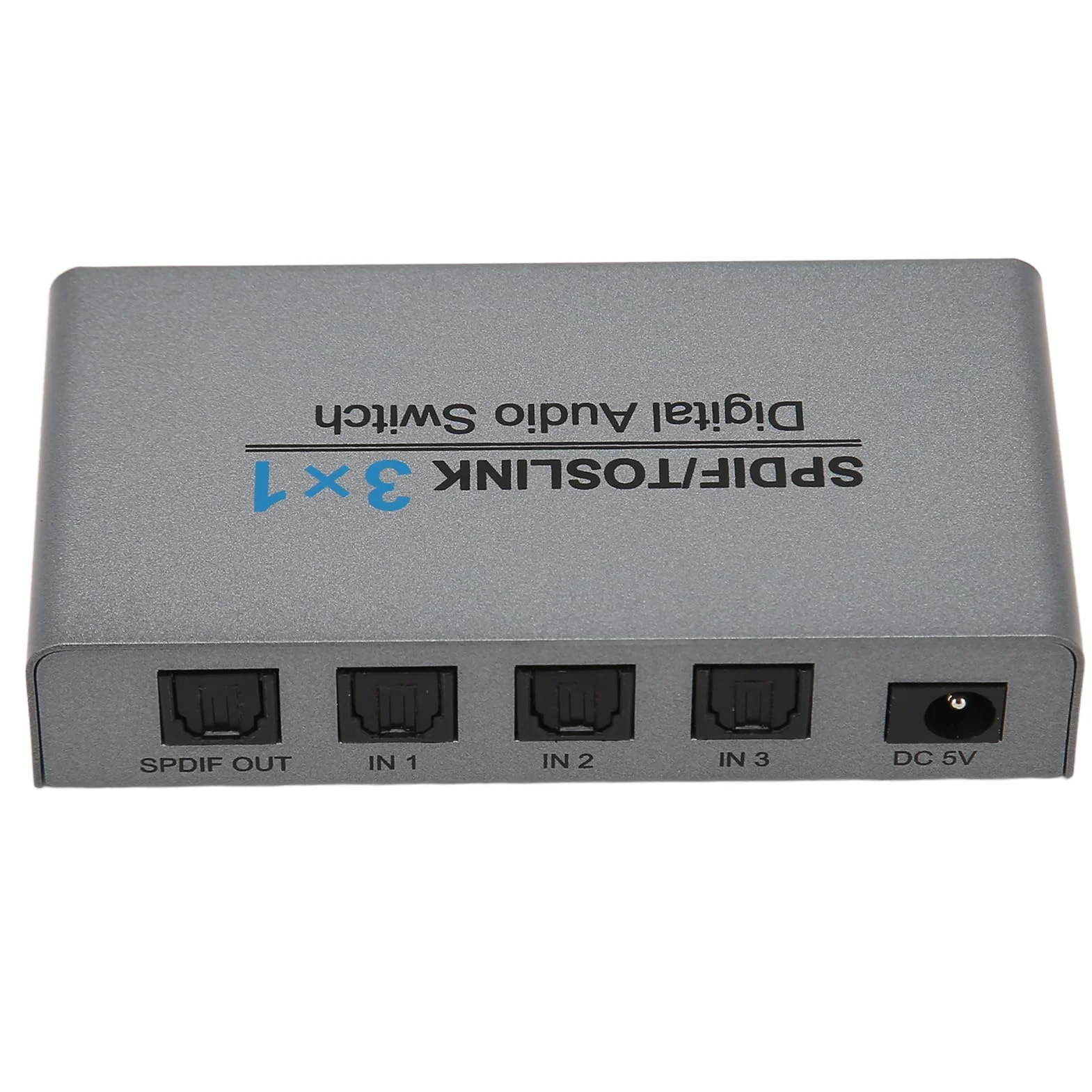 Cyfrowy Optyczny Audio 3x1, 3 Porty SPDIF Toslink Box z Pilotem, Obsługuje AC3/HDCD/THX/PCM, do Telewizora, Komputera, na na na na