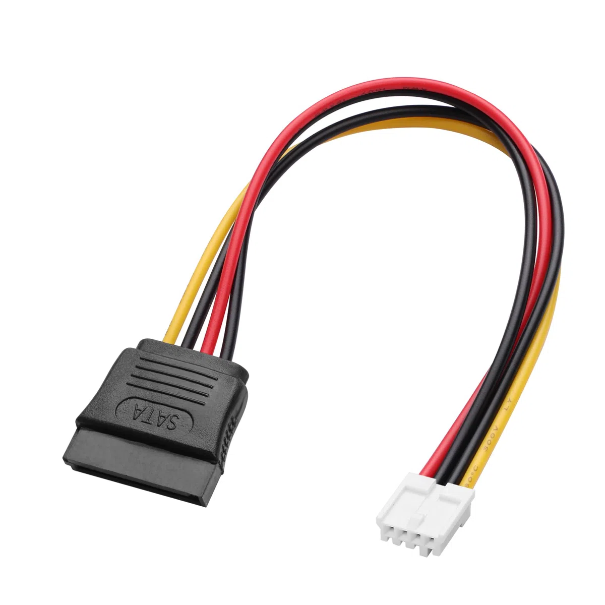 YAODHAOD 4-pinowy adapter Floppy na SATA 15 pinów 18 CM 3PCS, kabel zasilający do złącza zasilania Floppy do gniazda SATA, kabel zasilający IDE do Fujitsu D3003/Gigabyte GA-H110TN, zasilacz PC adapter