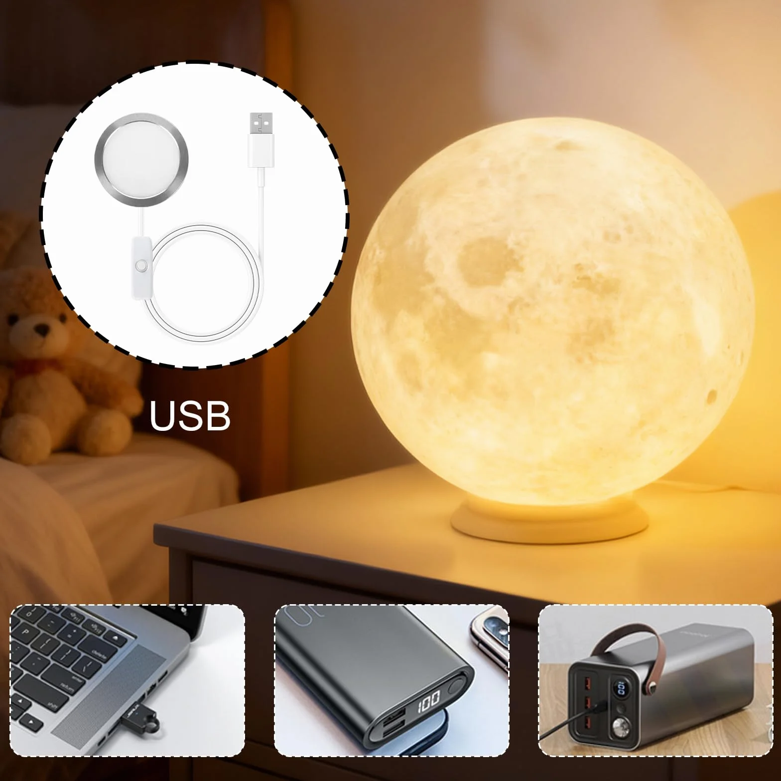 6 sztuk zestawu lamp LED do drukarek 3D, 16 typów RGB światła z 1,5 m kabla USB i falotelewizją, 5 V, model DIY sprzętu, nocełki modelowe zamienniki akcesoriów do druku 3D