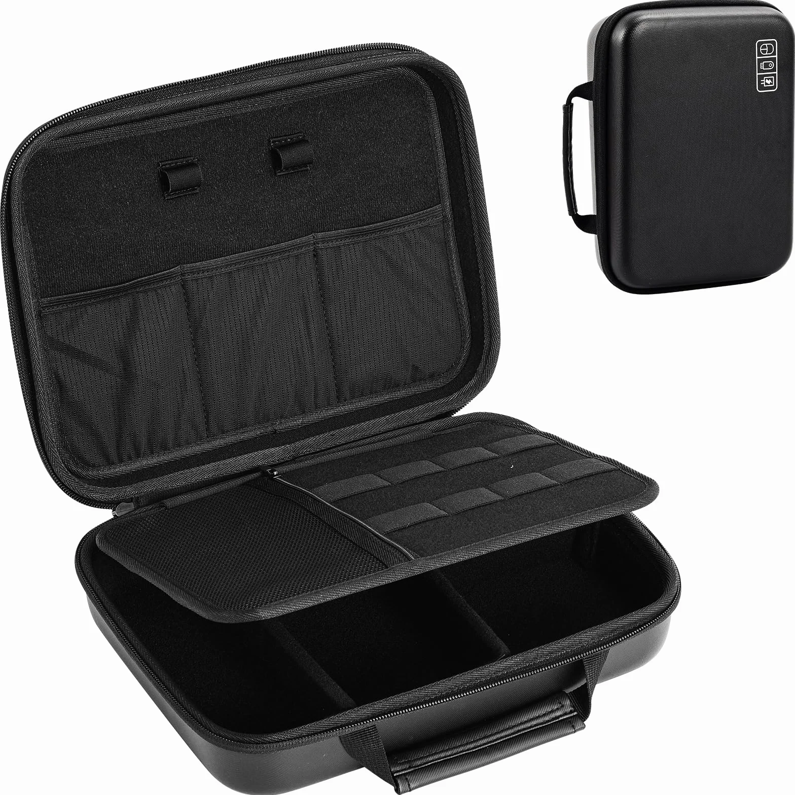 ProCase Organizer na akcesoria elektroniczne, torba podróżna, przenośna, elektroniczna torba na kabel do MacBooka Power Adapter, kabel, Apple Pencil, mysz, pamięć USB, powerbank, karta SD, Xl-czarny