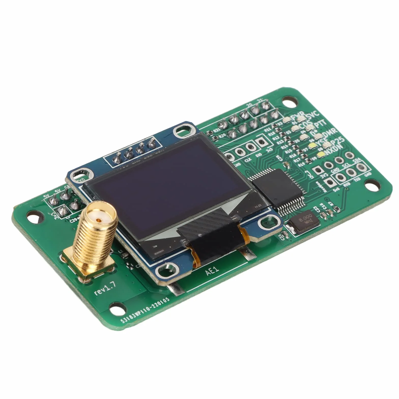MMDVM Hotspot Moduł UHF VHF z LED Wyświetlaczem, Anteną SMA i Jednopłytowym Komputerem - Kompletny Zestaw Cyfrowej Radiokomunikacji dla Radiolubicieli