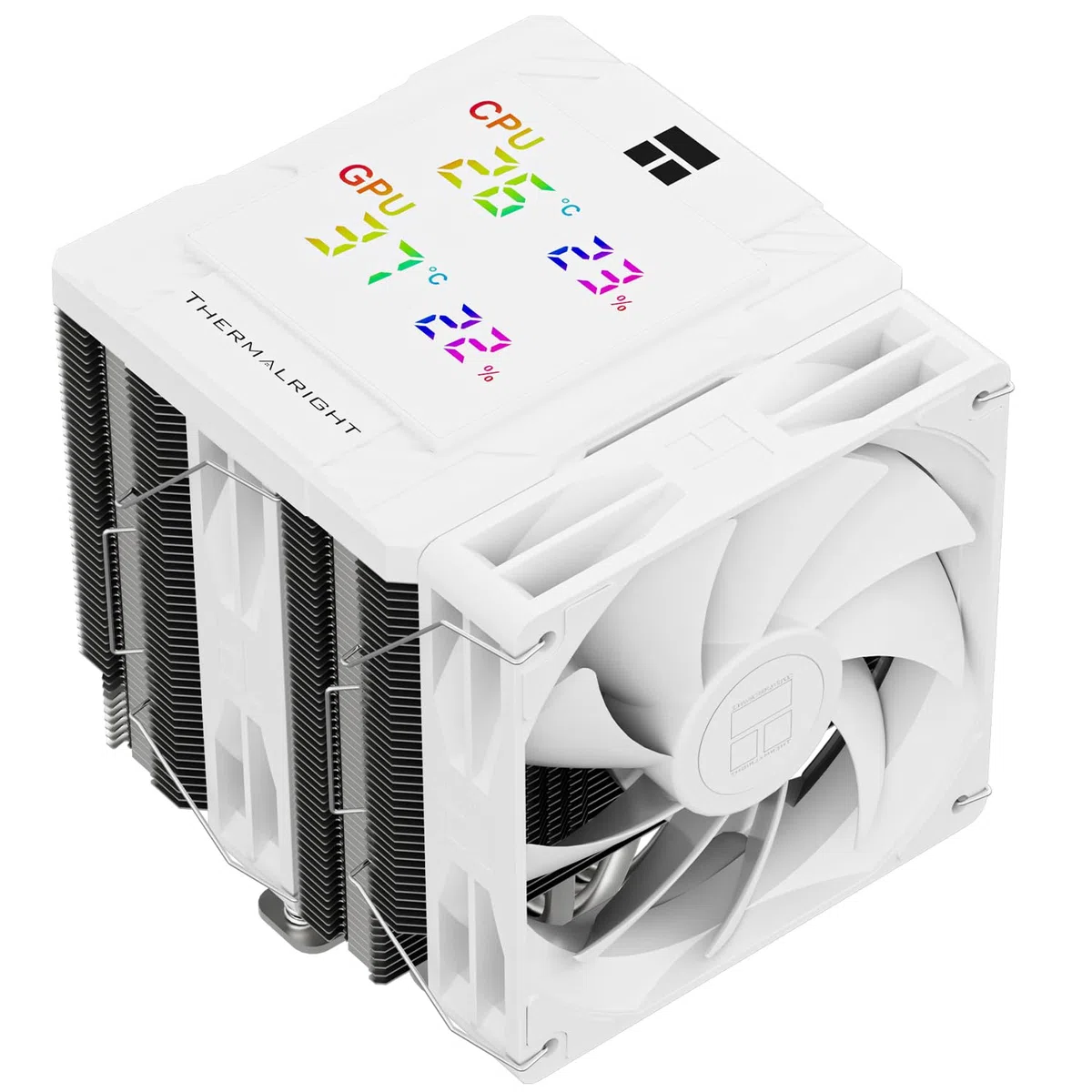 Thermalright Peerless Assassin 120 Chłodzenie CPU, ekran cyfrowy, 6 ciepłowodów, do AM4/AM5, Intel LGA1700/1851/1150/1151/1200, biały