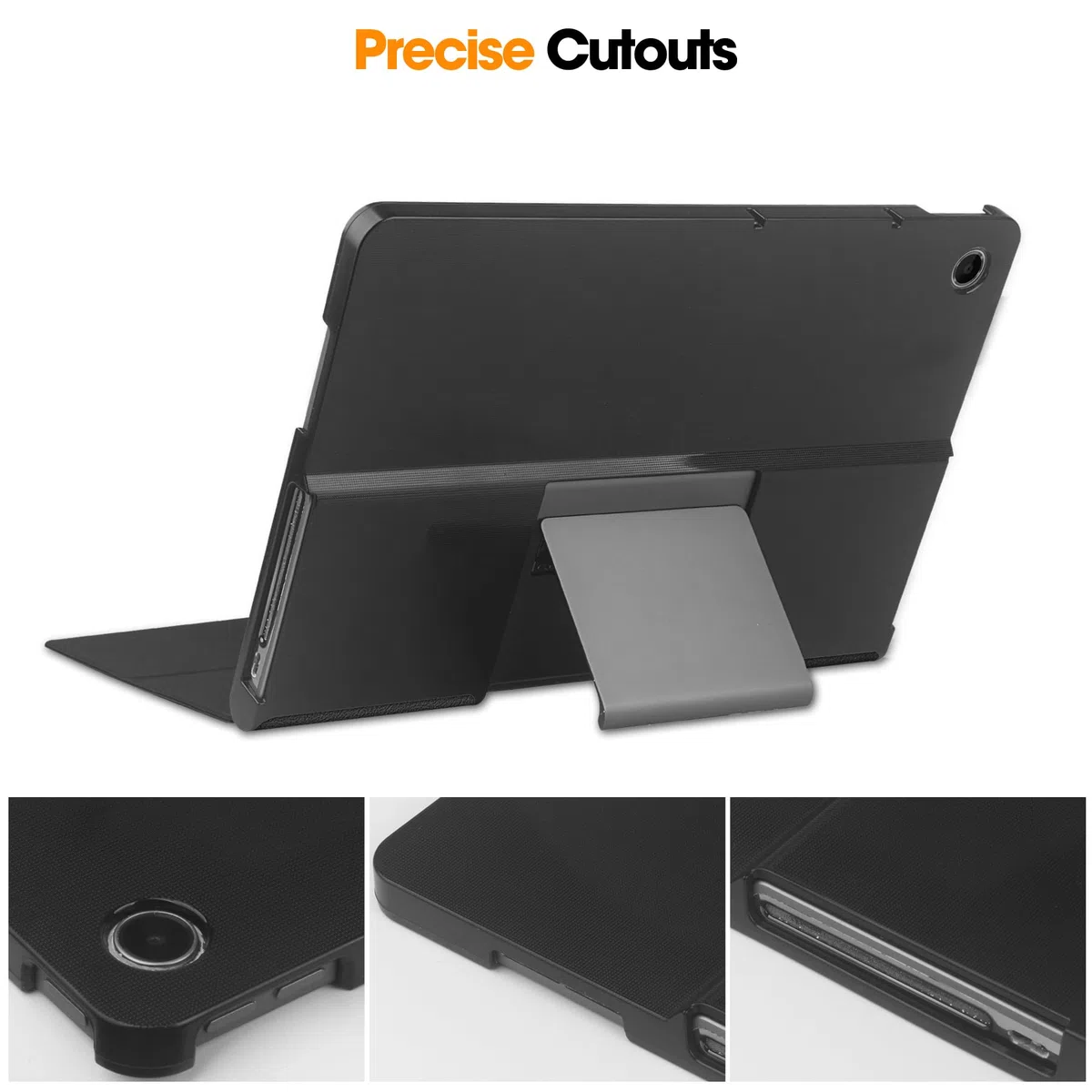 Acelive Etui na tablet Lenovo Tab Plus 11,5 cali 2024, czarny, skóra syntetyczna, regulowana podstawa, ochrona, przenoszenie, oglądanie/pisanie bez użycia rąk
