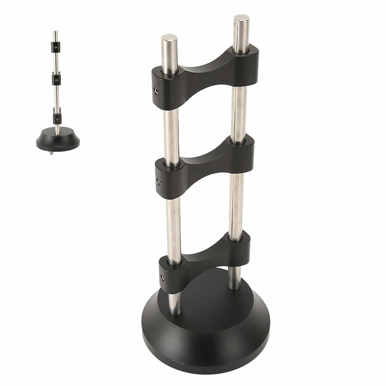 KUIDAMOS Stojak na Kable HiFi Premium Stop Aluminium Redukujący Wibracje Stojak na Organizery na Głośniki i Wzmacniacze 9,8 Cala