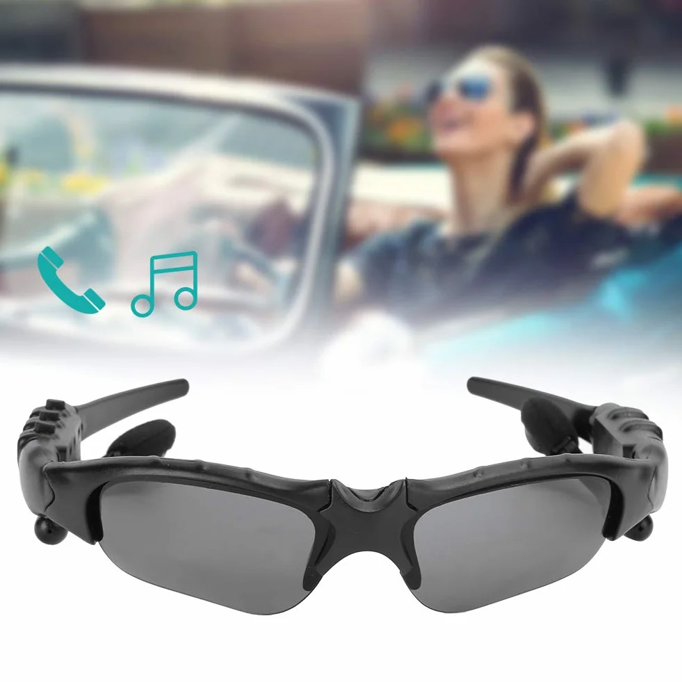 Okulary Polaryzacyjne Bluetooth, Przenośne Inteligentne Bezprzewodowe Okulary Przeciwsłoneczne 5.0 Sportowe Okulary do Jazdy ze Słuchawkami Stereo, do Rozmowy, Słuchania Muzyki(Żółta soczewka)