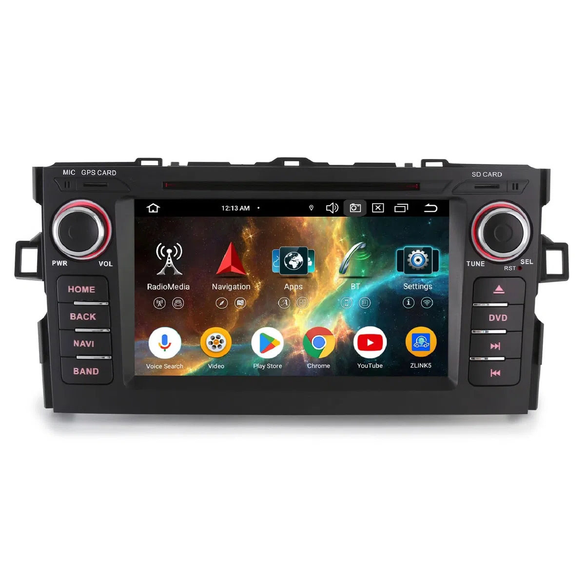Radio samochodowe Android 16 8 rdzeni 4 GB + 64 GB do Toyota AURIS 2007-2012 nawigacja bezprzewodowa obsługa CarPlay Android Auto WiFi CD Bluetooth 5.0 CANbus GPS 4G USB DSP DAB+ AM/FM RDS 7 cali IPS