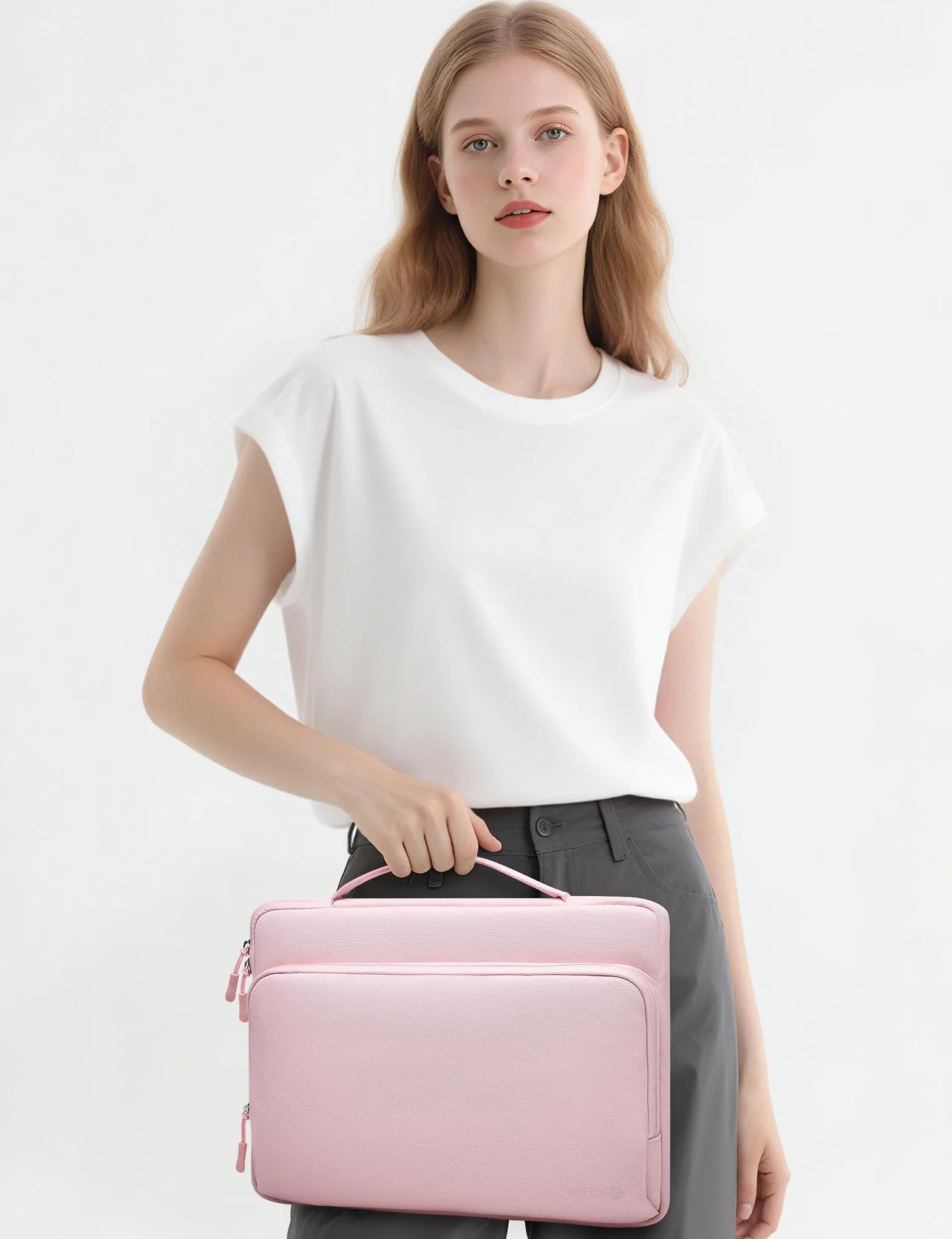 HYZUO 13,3-14 Cali Torba na Laptopa do MacBook Pro 14 M5-M1 A3426 A3427 2026-2021, 13,3" MacBook Air/Pro, 13,8"/13,5" Surface Laptop/Book, Etui dla 13" 13,3" HP Dell Lenovo Asus Acer, Jasnoróżowy