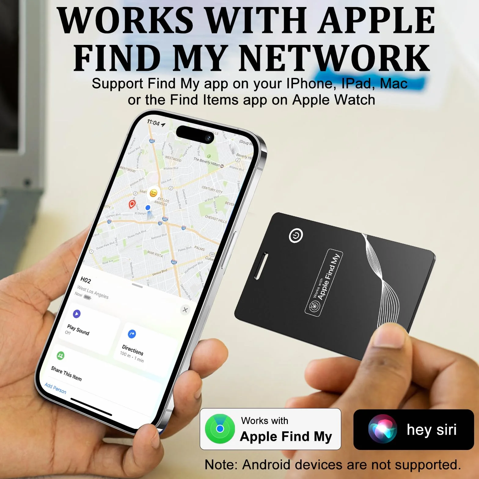 Karta Wallet Tracker bezprzewodowy lokalizator portfela Apple Find My cienki GPS Item Tracker do kluczy