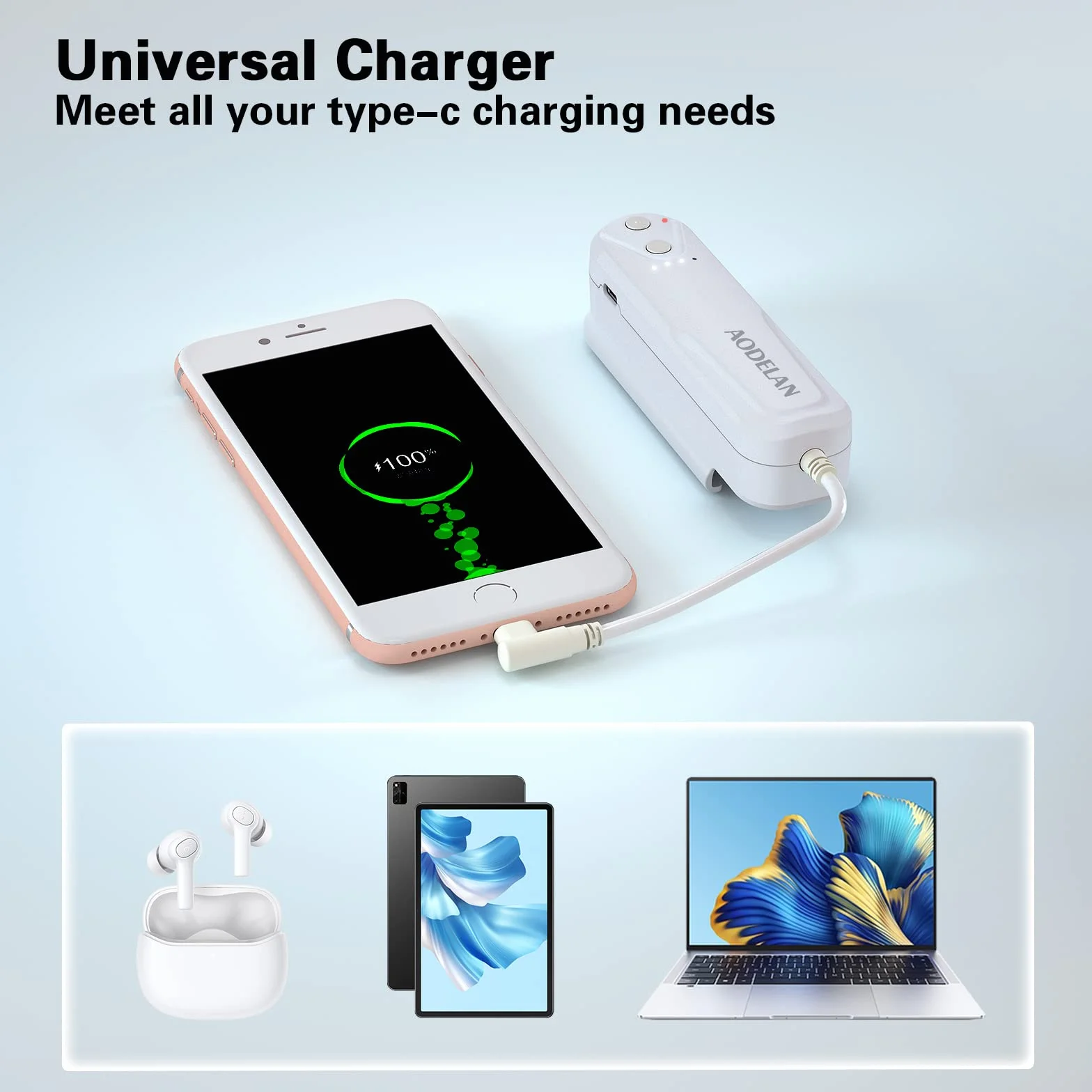 Akumulator 5000 mAh ze światłem na podczerwień do Meta/Oculus Quest 2, zwiększa czułość śledzenia dłoni w ciemności, przenośny powerbank kompatybilny z Elite Strap wydłużony czas odtwarzania 2–4