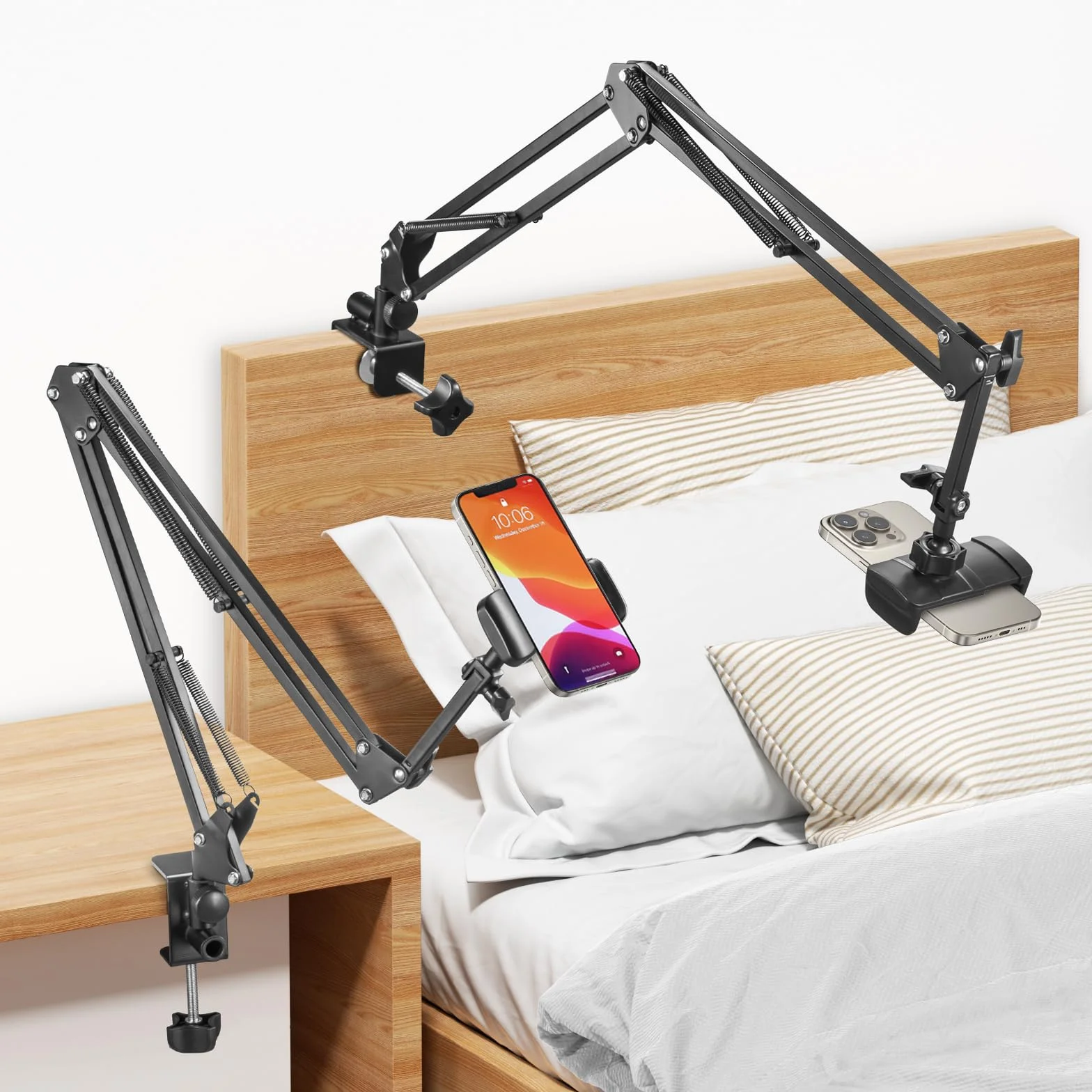 SAMHOUSING Uchwyt na telefon komórkowy do łóżka, ulepszony uchwyt na telefon komórkowy - elastyczny długi stojak na telefon komórkowy do iPhone 15 14 Pro Max Plus, SE, 13 12 Pro Max Mini, 11, X XS 8 7