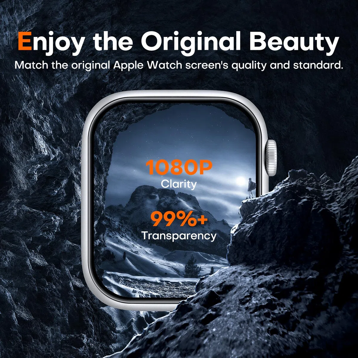 LK 8 sztuk Osłona ekranu do Apple Watch Series 8/7 45mm - bez pęcherzyków wysokiej jakości najwyższa jakość przezroczysta miękka TPU folia ochronna