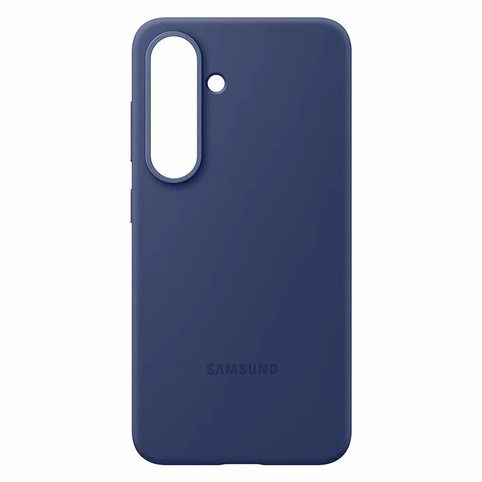Samsung Silikonowe etui na smartfona kompatybilne z Galaxy S25, niebieskie
