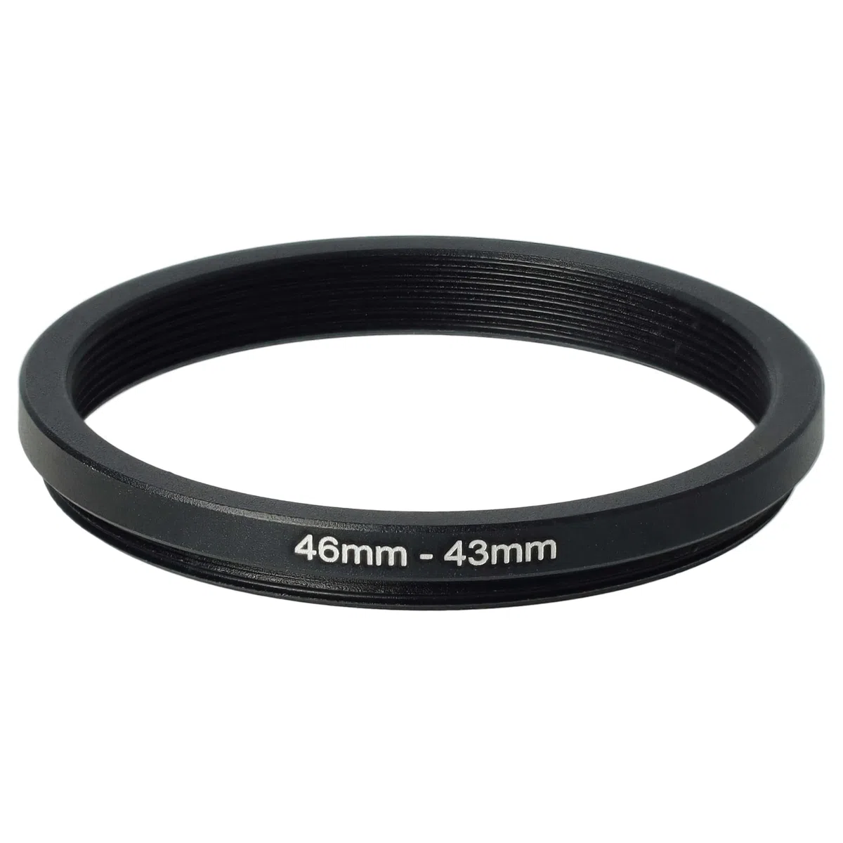 vhbw Step-Down-Ring adapter od 46 mm do 43 mm do obiektywu aparatu | Adapter filtra, metal czarny