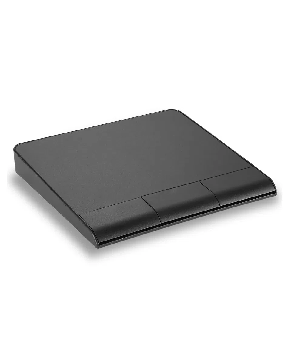 Perixx PERIPAD-706 Touchpad USB Slim Wireless - Połączenie z maksymalnie 3 urządzeniami obsługującymi Bluetooth lub 2,4 GHz - Ładowalny kabel USB-C - Duży rozmiar 13,5 x 11,6 x 1,4 cm - czarny