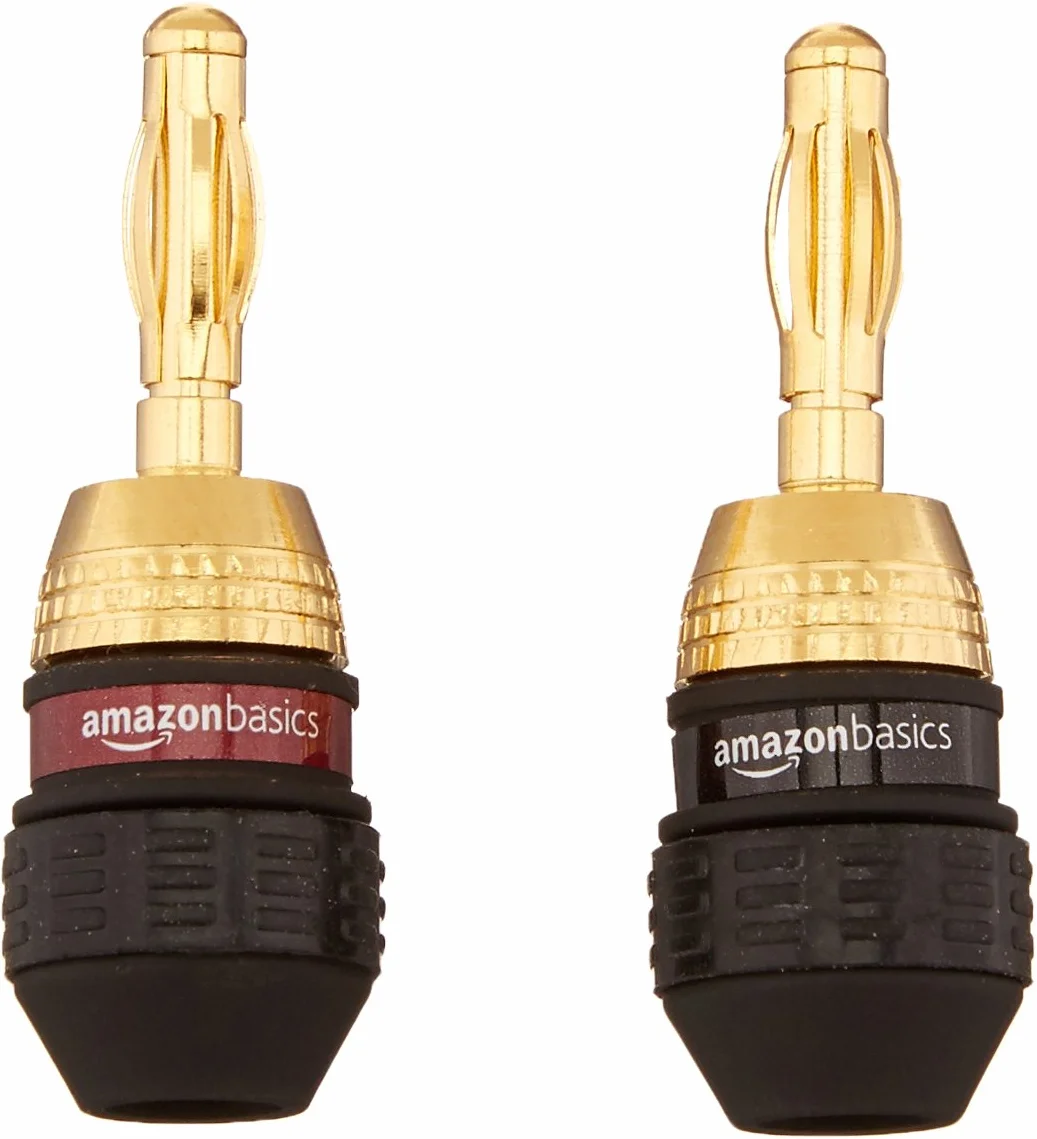 Amazon Basics wtyki bananowe 12 par 24 sztuki czarne