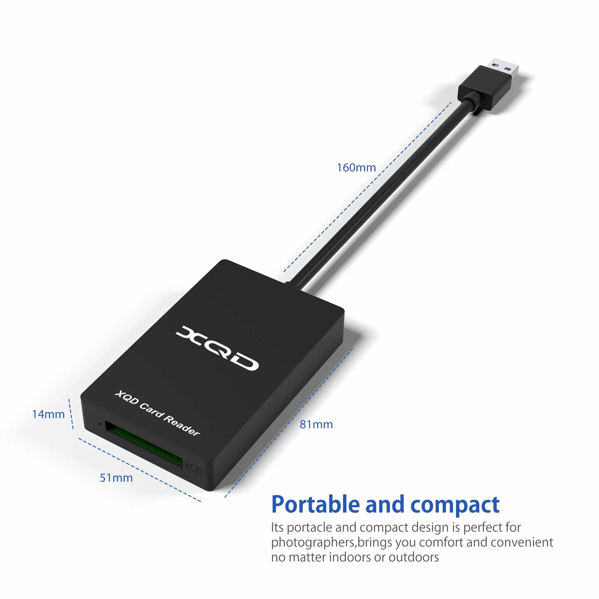 CATECK Karty XQD z serii M i G, czytnik kart urządzeń 5 GB/s USB 3.0, kompatybilne z systemami Mac OS i Windows
