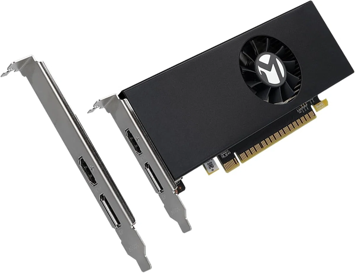 maxsun GEFORCE GTX 1050 Ti 4 GB GDDR5 128-bitowa karta graficzna do gier wideo do gier komputerowych mini mała forma SSF Slim Low Profile Design GPU, DisplayPort, HDMI