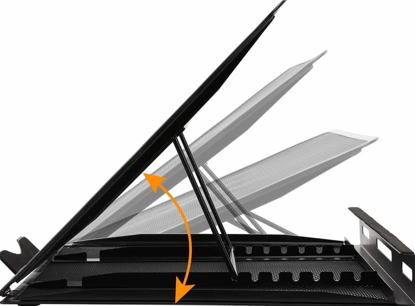 Amazon Basics Podstawka pod laptopa wentylowana regulowana ergonomiczna 17,3 cala 43,9 cm czarna