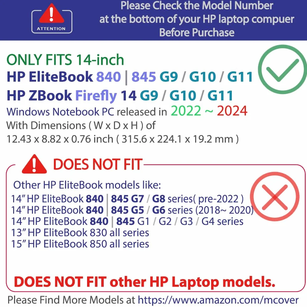 Etui do HP EliteBook 840 14″ 2022-2024, 845 AMD, ZBook Firefly 14 G9/G10/G11, czarne