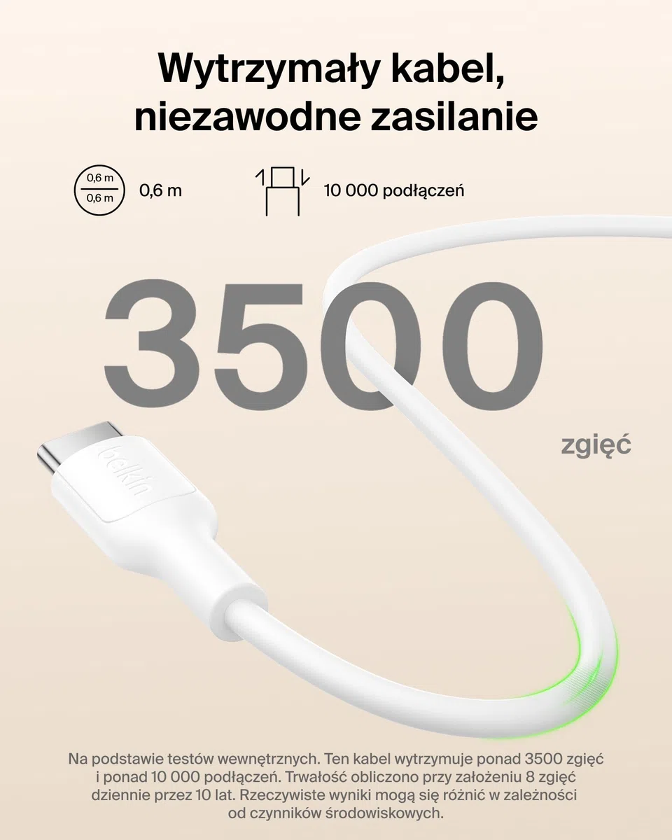 Belkin BoostCharge Cienki Magnetyczny Powerbank 5000 mAh, Podpórka – Biały | Powerbank Bezprzewodowy 5000 mAh Qi2, Pierścień Magnetyczny, Port USB-C, Naładowany, Kabel w Zestawie, do Podróży Samolotem