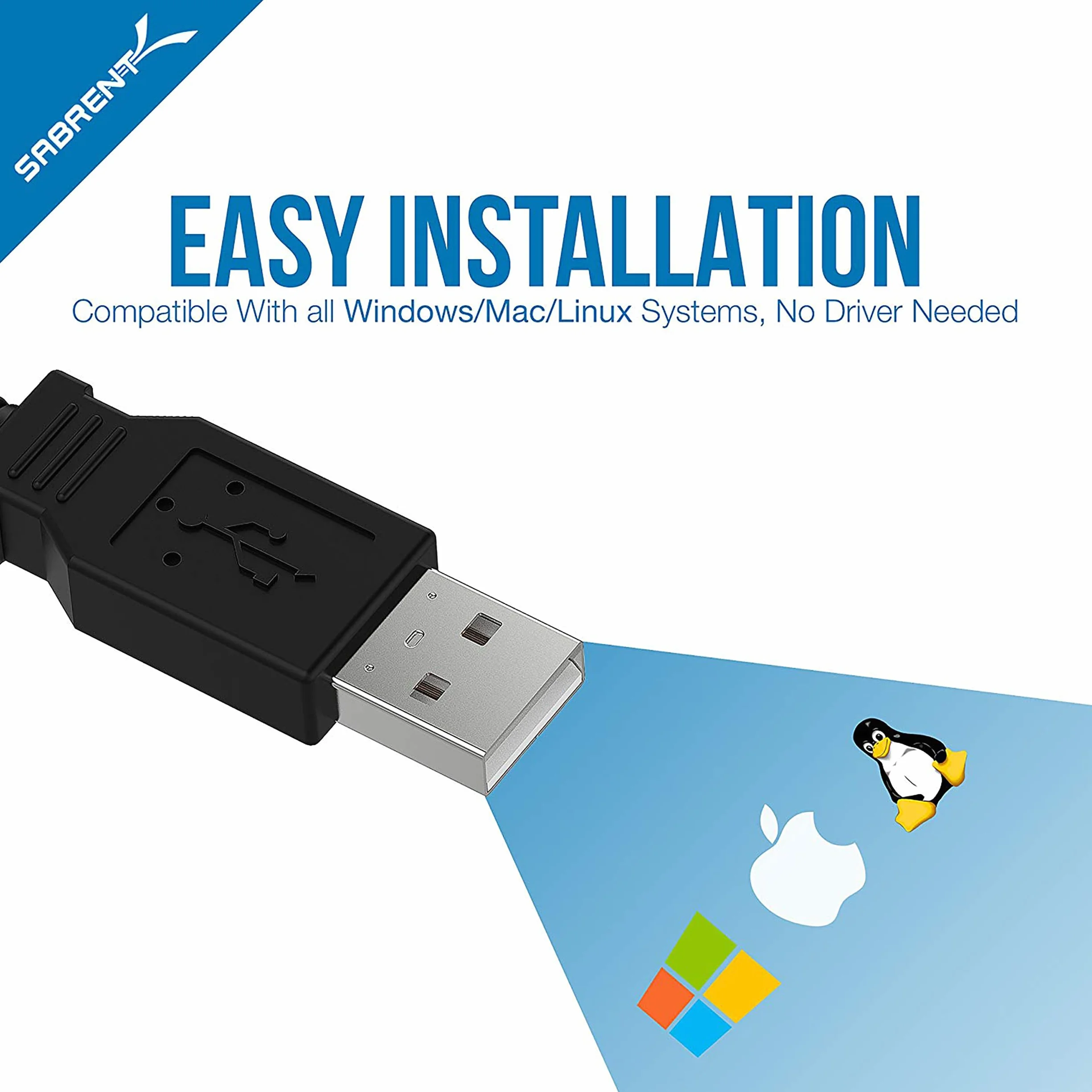 Sabrent Adapter USB na szeregowy (1,8 m) USB na RS232 kabel szeregowy, kabel konwertera DB-9 (9-biegunowy) do Windows, Mac OS, Linux (CB-FTDI)