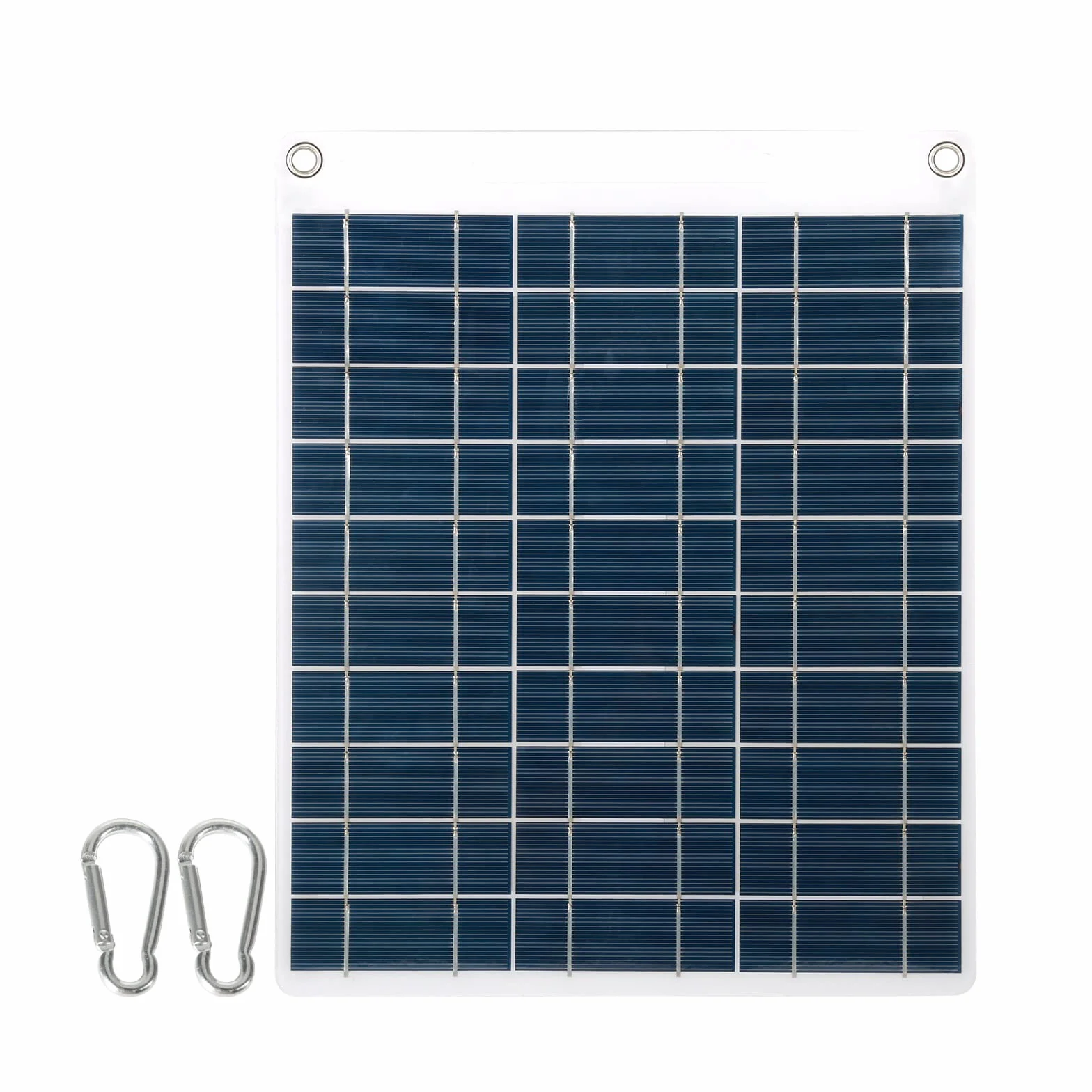 Jadeshay Panel słoneczny, ładowarka solarna 30 W 5 V z 2 portami USB, polikrystaliczny silikon, wodoodporna, przenośna moc na kemping, wspinaczkę, wędrówki, podróż, kompatybilna ze smartfonami i