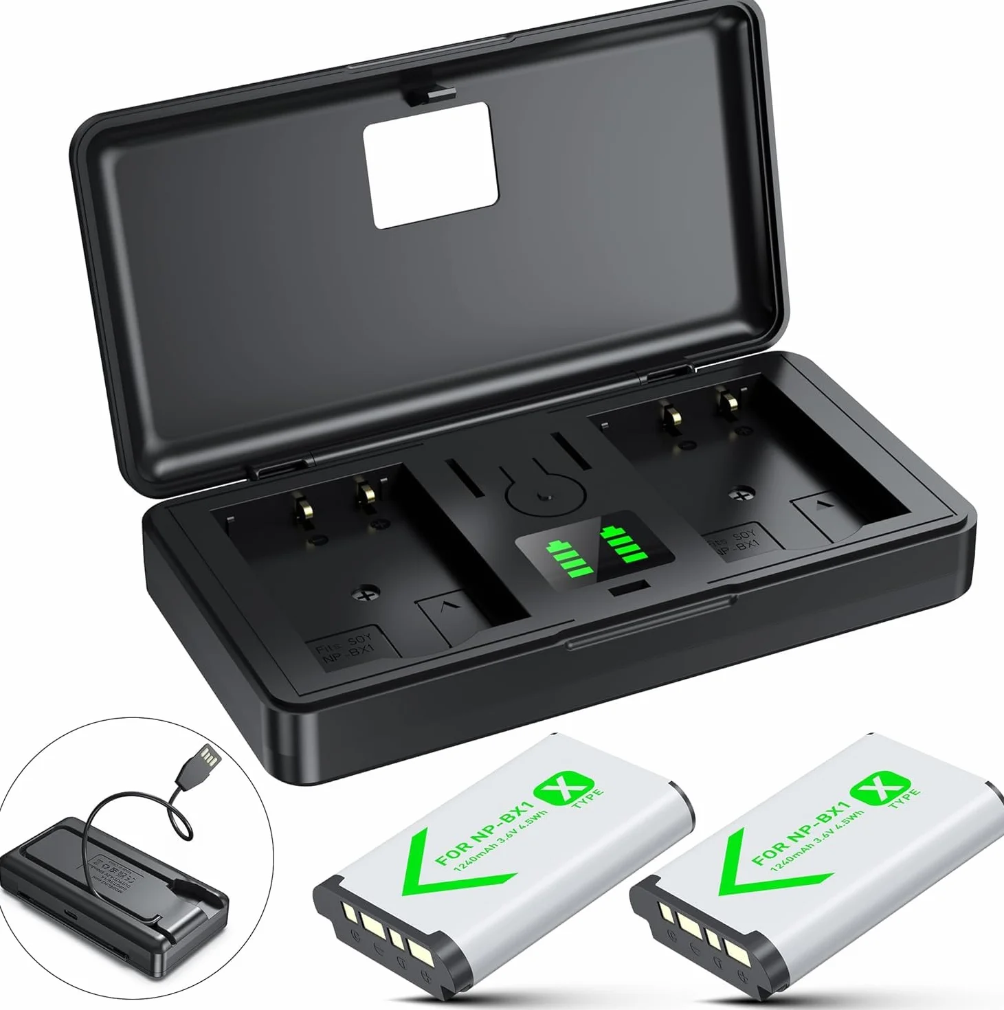 Zestaw akumulatorów NP-BX1 1240 mAh 2-pak do Sony ZV1 ZV1F RX100 VII HX400