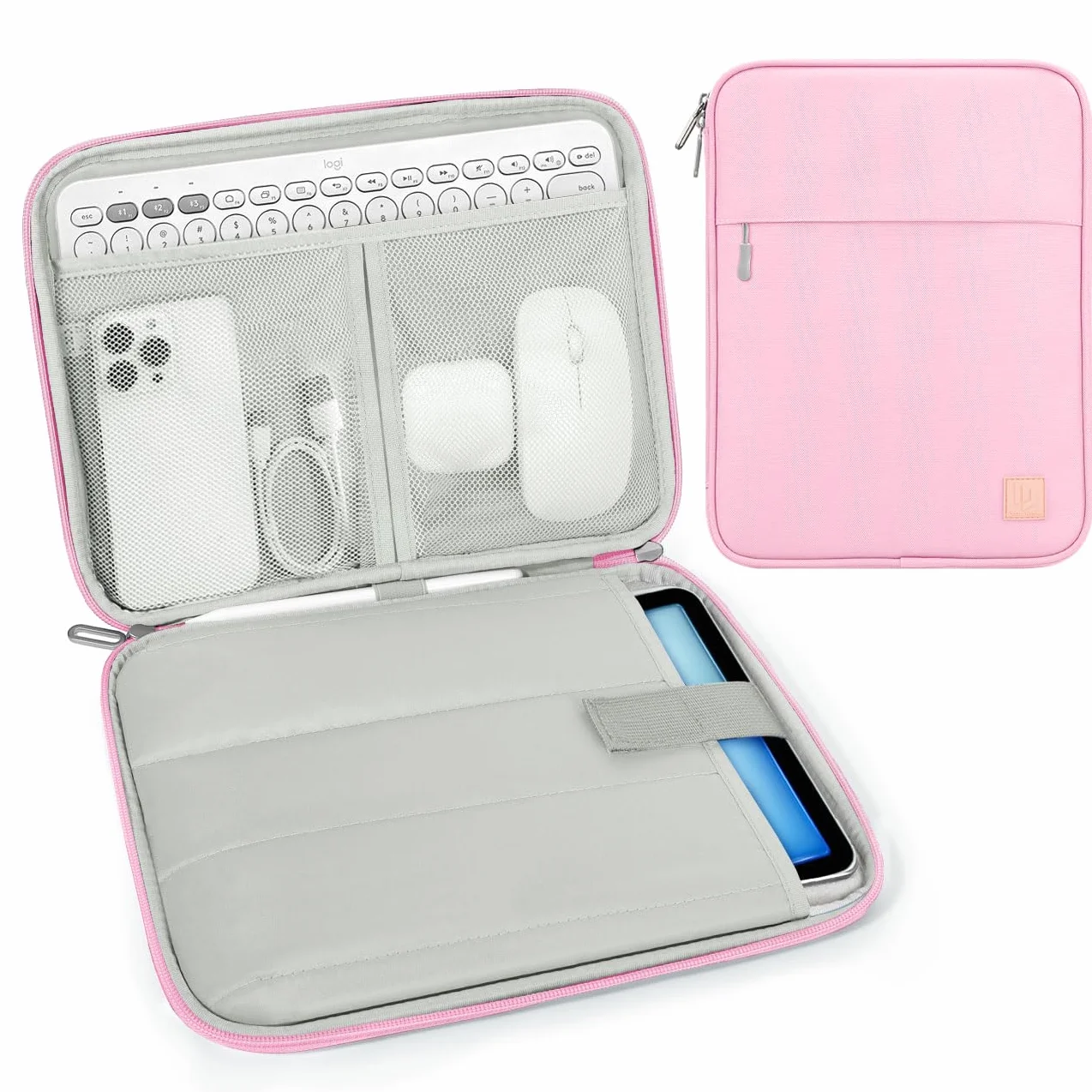 Dadanism Torba na tablet 10,9" Air 5/4, i-Pad 9/8/7a Gen 10,2", Galaxy Tab A9+ Plus 11", różowy kwiat
