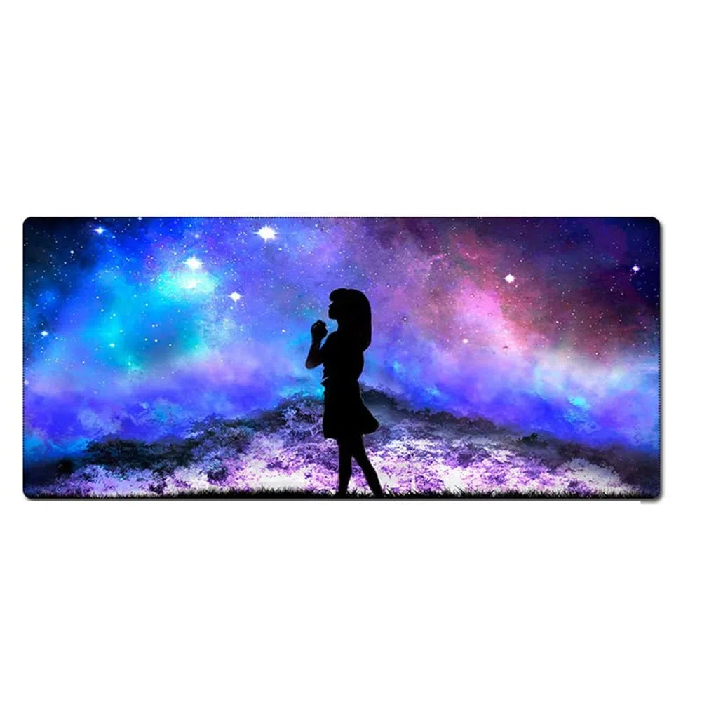 Morian gamingowa podkładka pod mysz 400 x 900 x 3 mm marzycielskie gwiaździste niebo antypoślizgowa i wodoodporna podkładka pod mysz komputerową z przeszytymi krawędziami do gier, biura i domu (G-627)