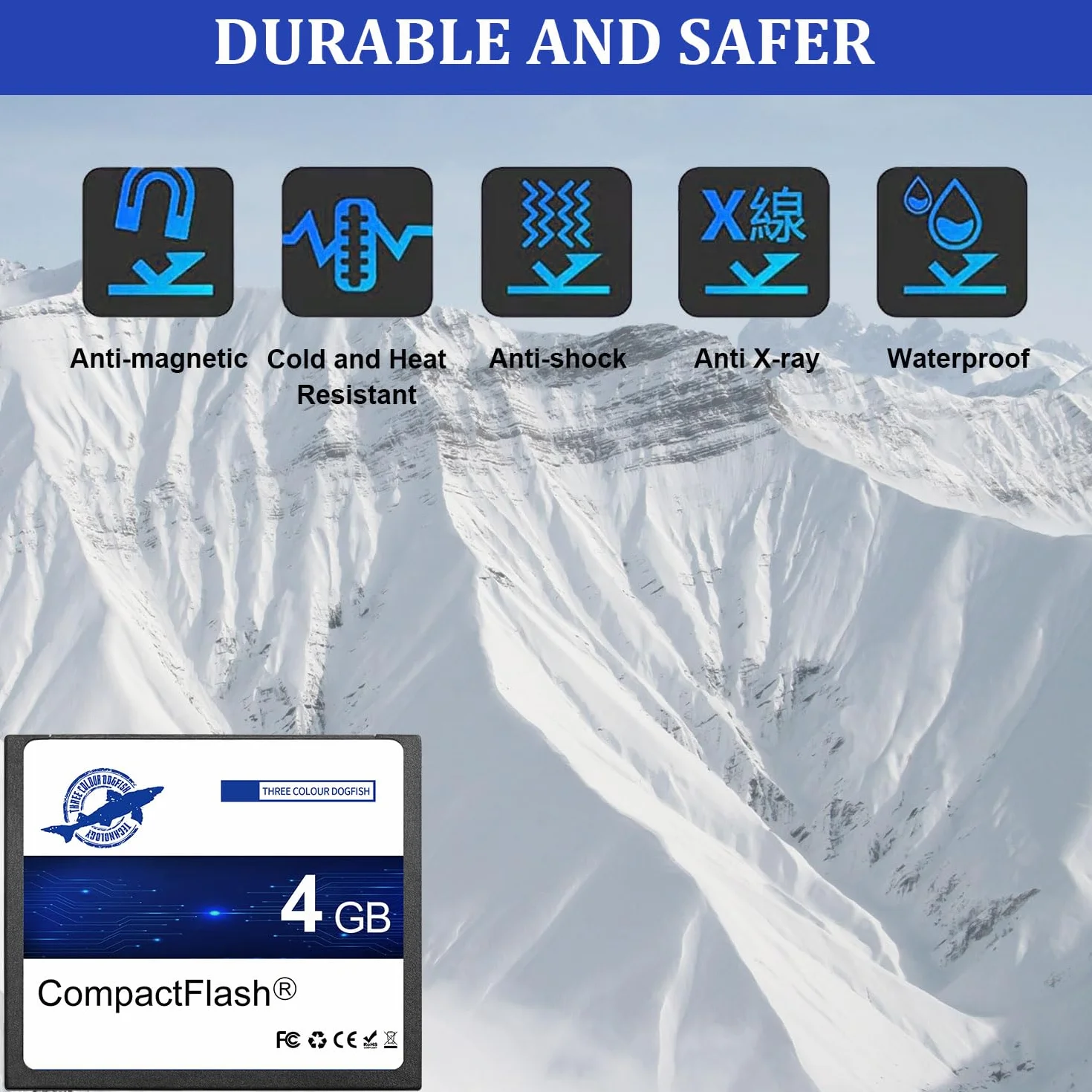 Dogfish Compact Flash karta pamięci 4 GB 133X CF do profesjonalnej fotografii i starych lustrzanek cyfrowych