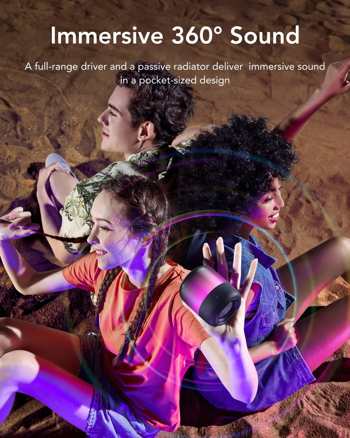 Soundcore Głośniki Bluetooth Glow Mini Czarny 8 W