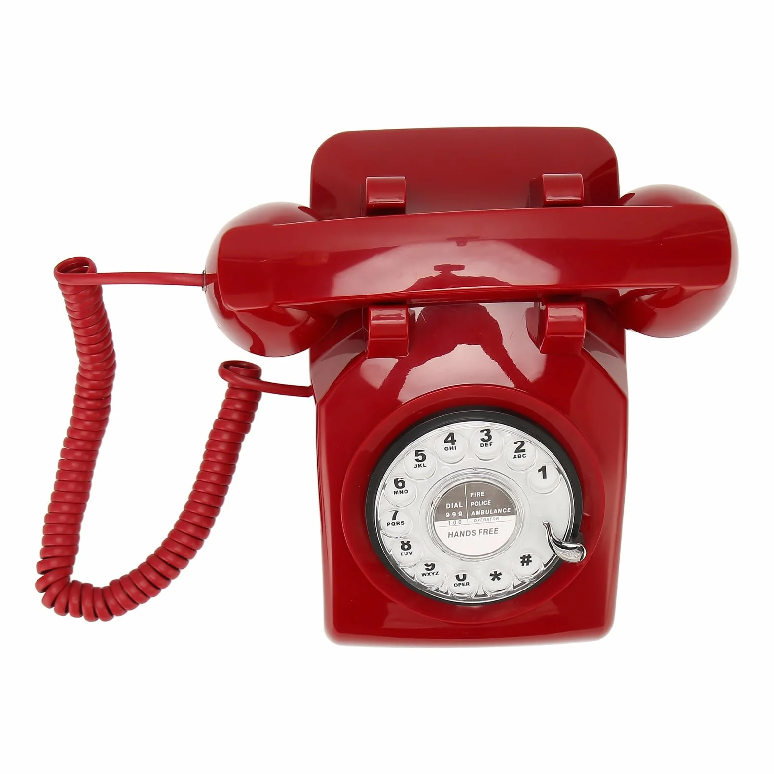 CCYLEZ Obrotowy telefon w stylu retro, vintage, antyczny telefon do gospodarstwa domowego, biura, hotelu, staromodny, z obrotową klawiaturą wybierającą dla seniorów lub osób z