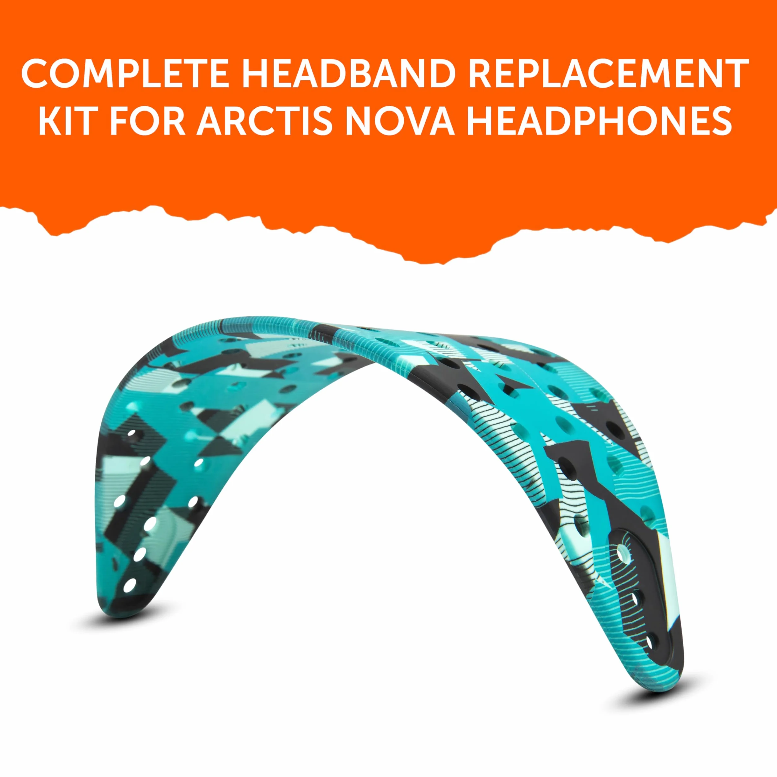 WC HeadbandZ Arctis Nova V2 - ulepszony szeroki silikonowy pałąk kompatybilny ze słuchawkami Arctis Nova firmy Wicked Cushions | Szersza konstrukcja rozkładająca ciężar | Cyan Prism