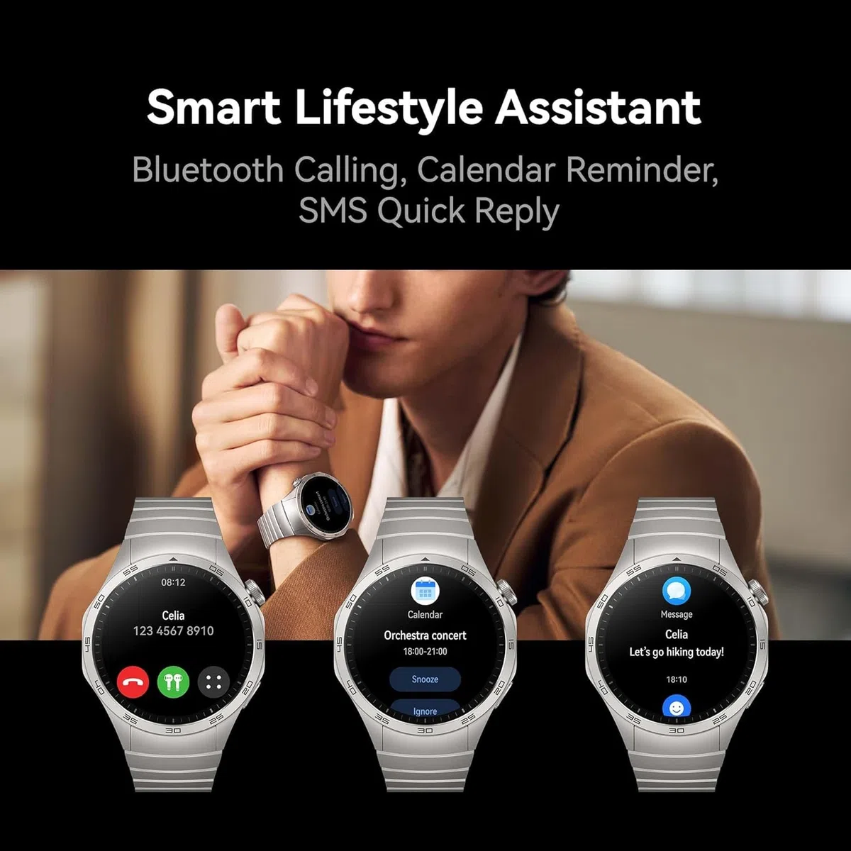 HUAWEI Watch GT 4 46 mm Smartwatch, Do 14 dni pracy na baterii, Kompatybilny z Androidem i iOS, dokładne zarządzanie zdrowiem, Monitorowanie tętna, SpO2, GPS, zielony
