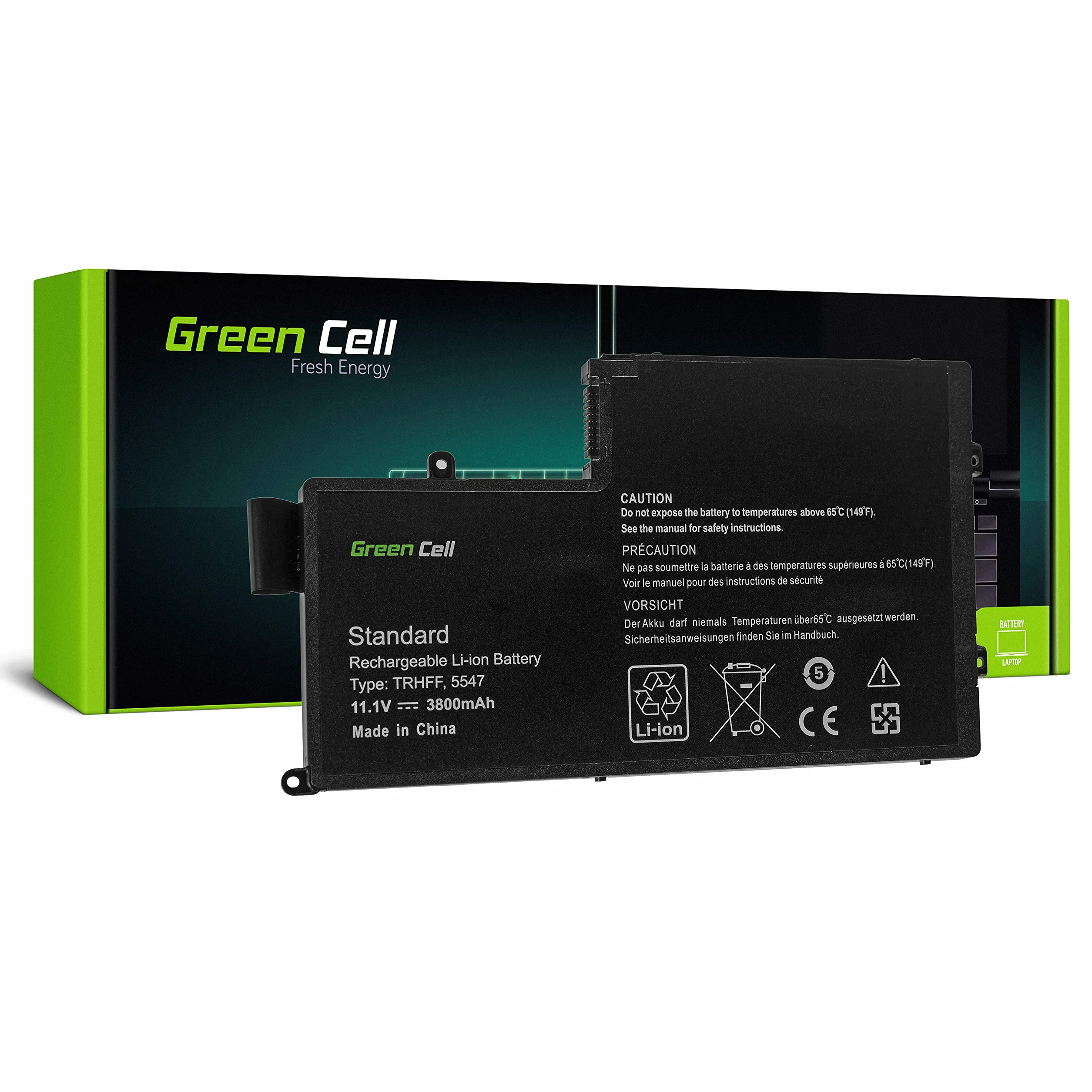 Green Cell Bateria TRHFF do Dell Inspiron 14 5442 5443 5445 5447 15 5542 5543 5545 5547 5548 5557 Latitude 3450 3550 (3400mAh 11.1V Czarna)