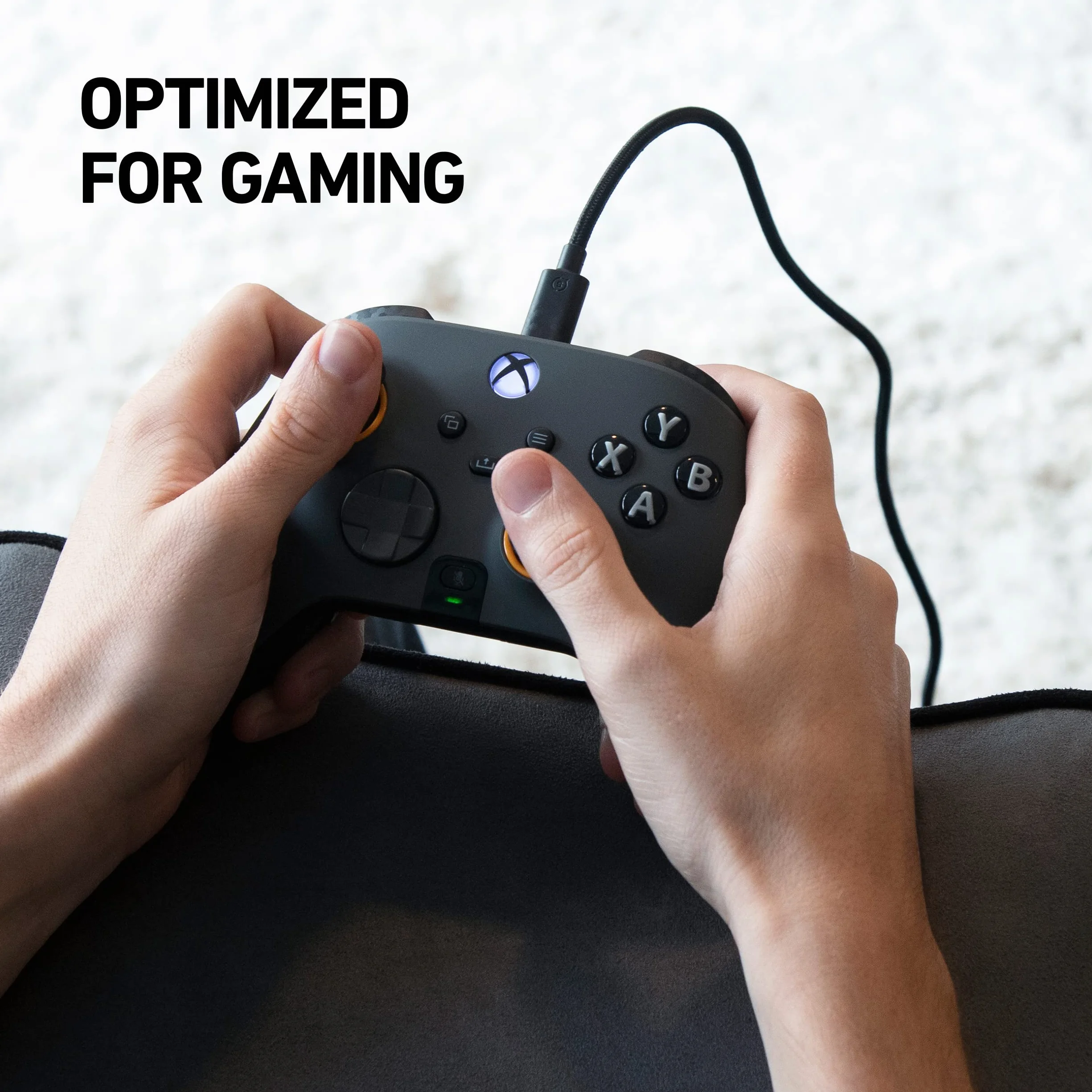 SCUF Pleciony kabel USB C – 3,6 m USB typu C do podłączenia i ładowania do kontrolera Xbox, kontrolera PS5 i smartfonów - czarny