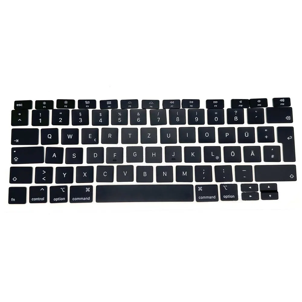 Zastępcze klawisze do klawiatury, pełny zestaw wymiennych klawiszy GR DE Germany German QWERTZ kompatybilne z MacBook Air 13 cali model M1 A2337 A2179
