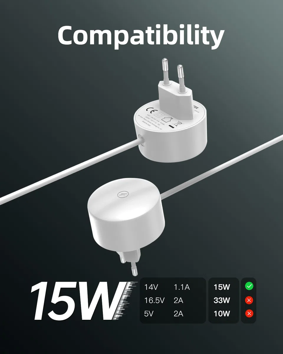 Superer 15W Kabel ładowarka Kompatybilny z Google Nest Hub, Nest-WiFi Router, Nest Mini 2. Generacji