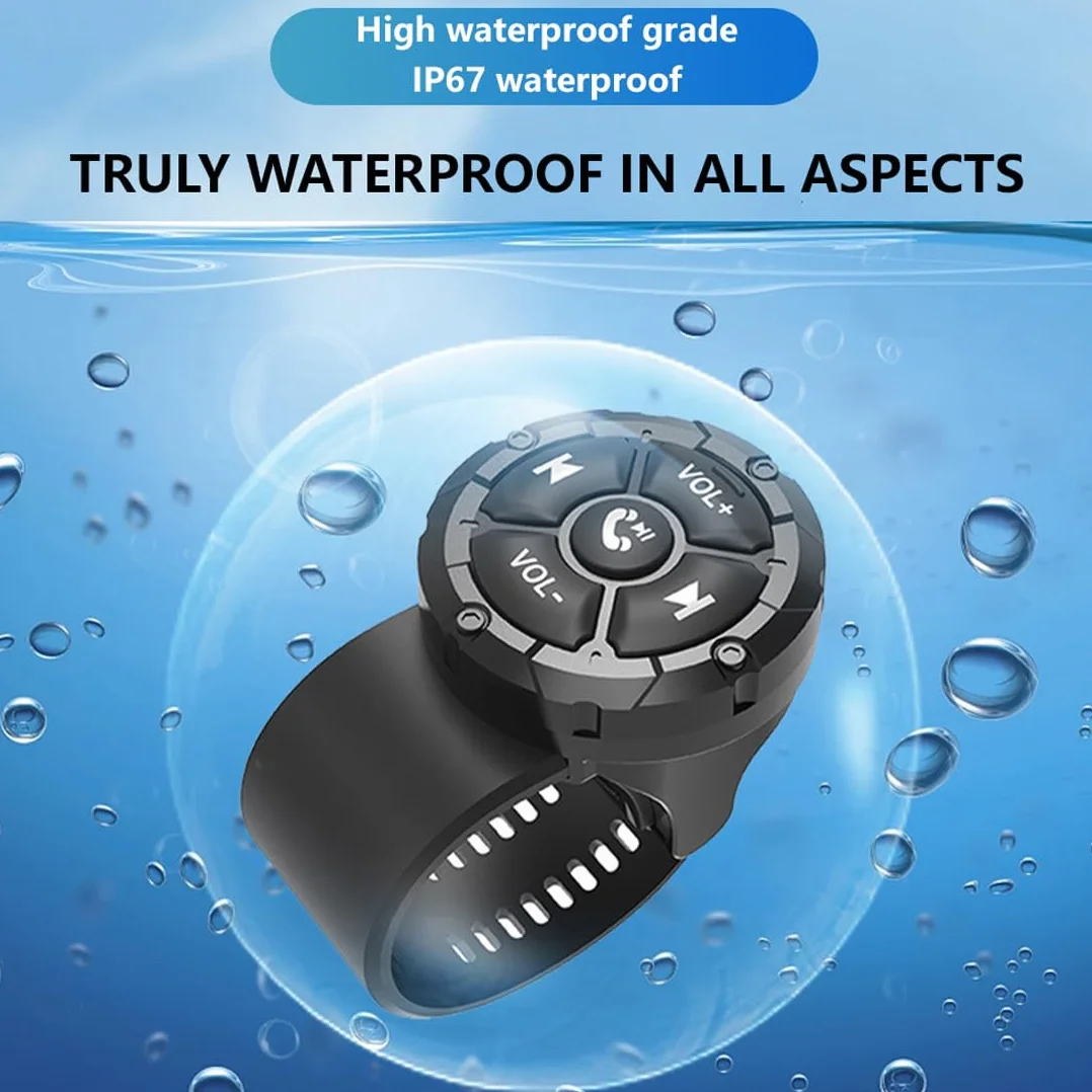 Bezprzewodowy pilot Bluetooth IP67 wodoodporny przycisk multimedialny do telefonu samochodu