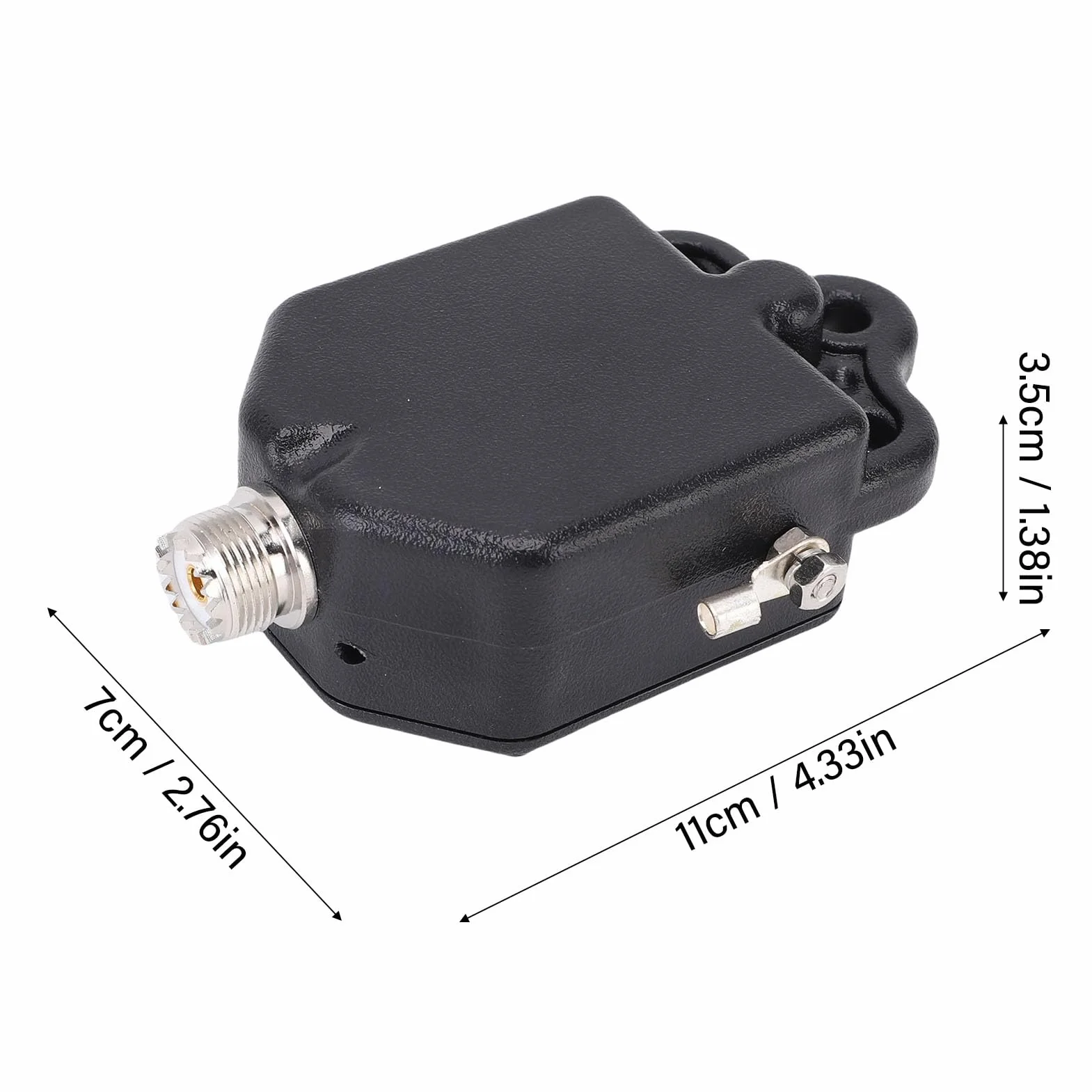 Fafeicy Minibalun 1:64 Balun Kompaktowy Balun 100 W dla FT8 FM AM FSK Zakres Częstotliwości 1–30 MHz z obudową ABS Łatwa Konfiguracja do Pracy z Radiem na Zewnątrz