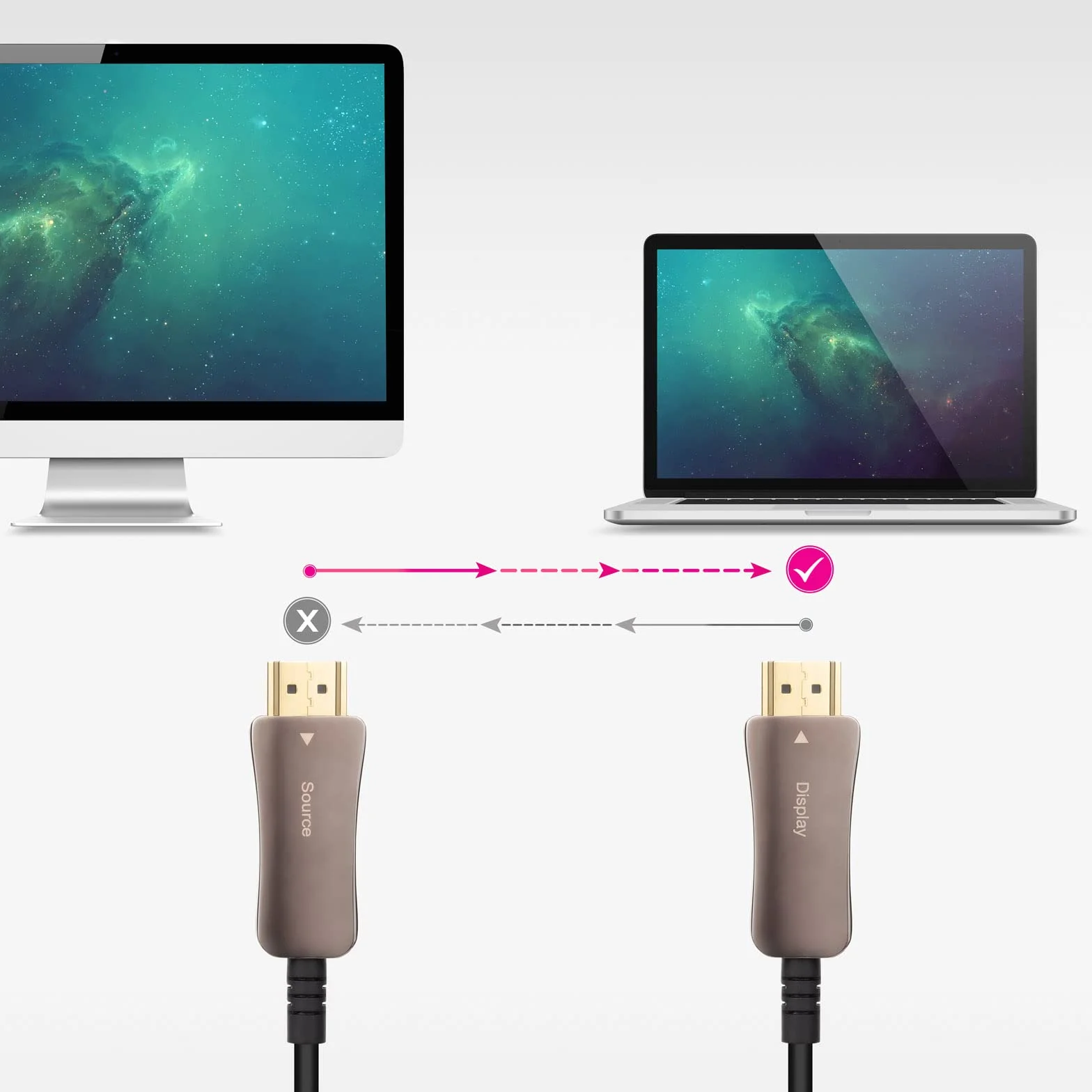 NANOCABLE 10.15.2115 - Kabel HDMI V2.1 AOC 8K@60Hz 4K@120Hz 48Gbps Typ A Męski, Kolor Czarny, 15 m