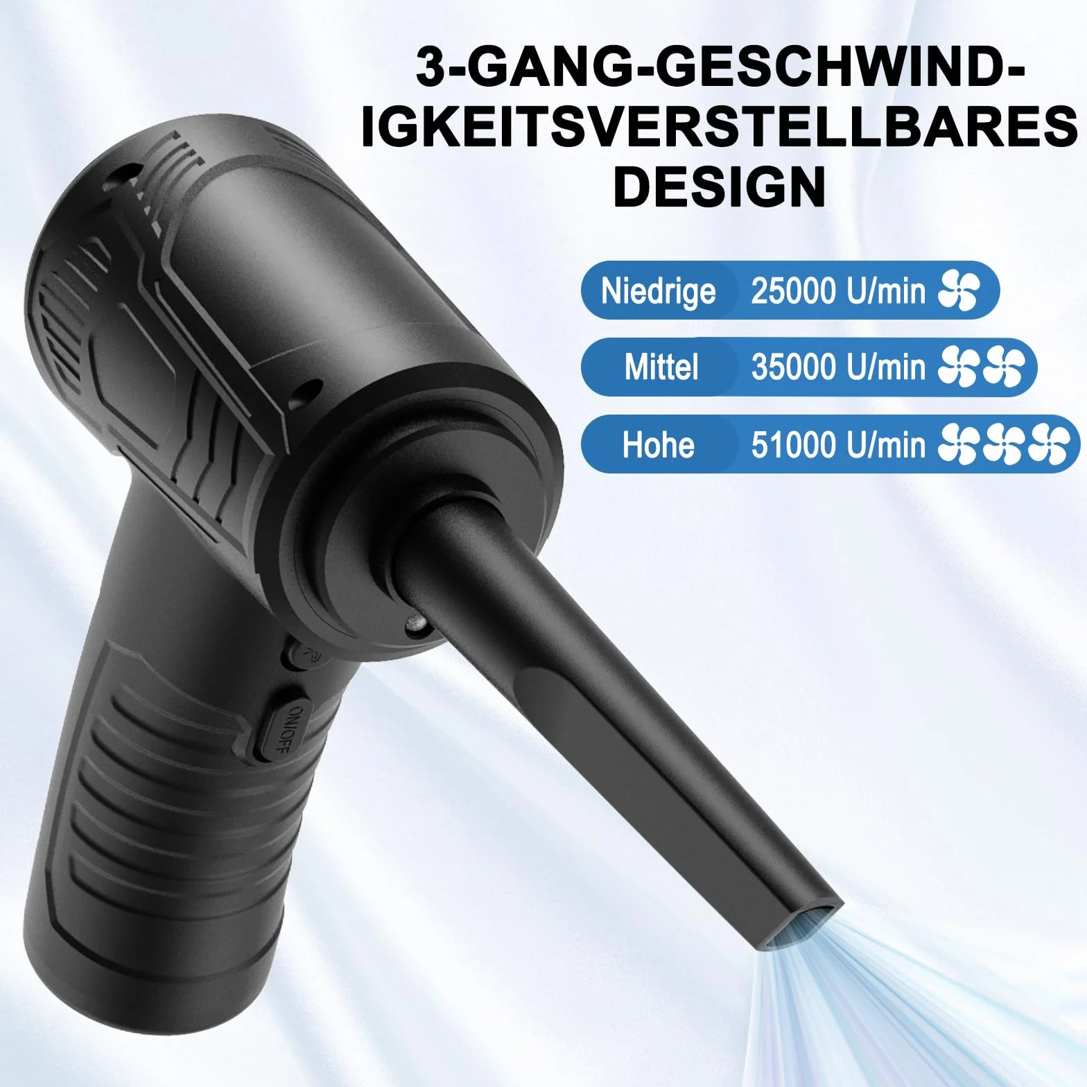Faburo AGFAYF0810-GE1-DE 3-biegowa 51000 obr/min 7600 mAh LED szybkie ładowanie USB