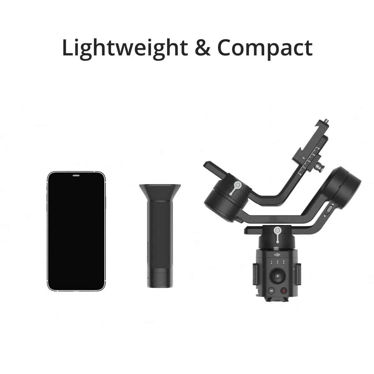 DJI Ronin-SC gimbal jednoręczny uchwyt do bezlusterkowych systemów aparatów, oś nieprześwitująca, czas pracy baterii 11 godzin, kompatybilny z Sony, Panasonic, Lumix, Nikon i aparatami Canon