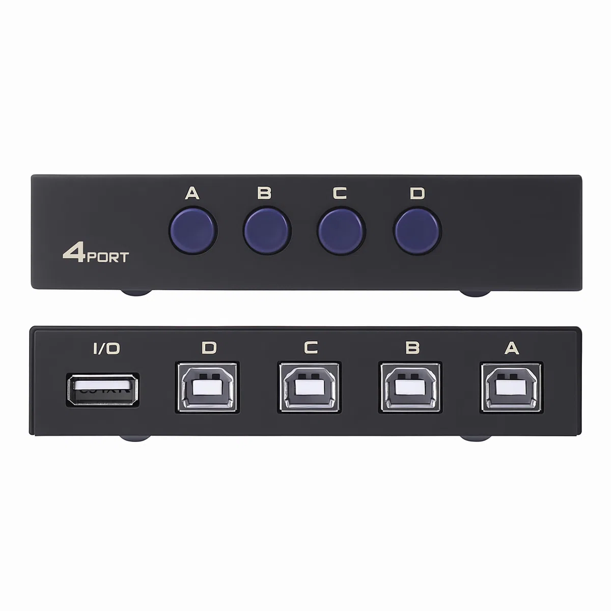 E06CS USB 2.0 przełącznik 4-portowy – przełącznik KVM 4 w 1, do urządzeń USB, kompatybilny z laptopami, komputerami, drukarką, skanerem, pamięcią USB i czytnikiem kart