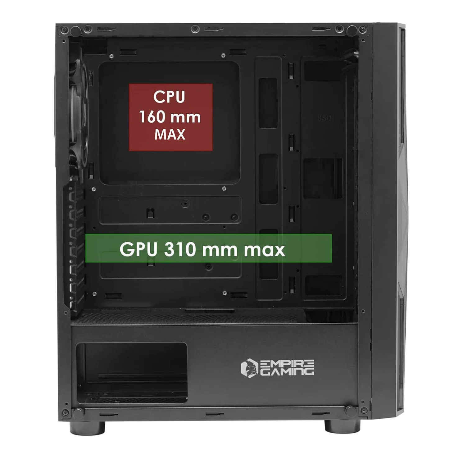 EMPIRE GAMING – Obudowa dla graczy PC Diamond ARGB Medium ATX Tower Case – Akrylowy panel przedni i panel boczny ze szkła hartowanego – 4 adresowalne wentylatory LED RGB 120 mm
